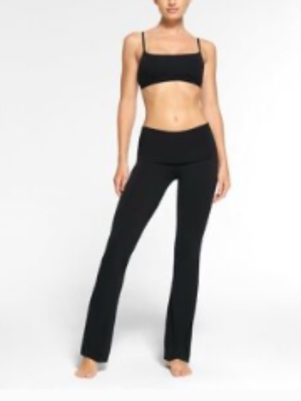 SKIMS Black High-Waist Flare Leggings - Picture 2 of 6